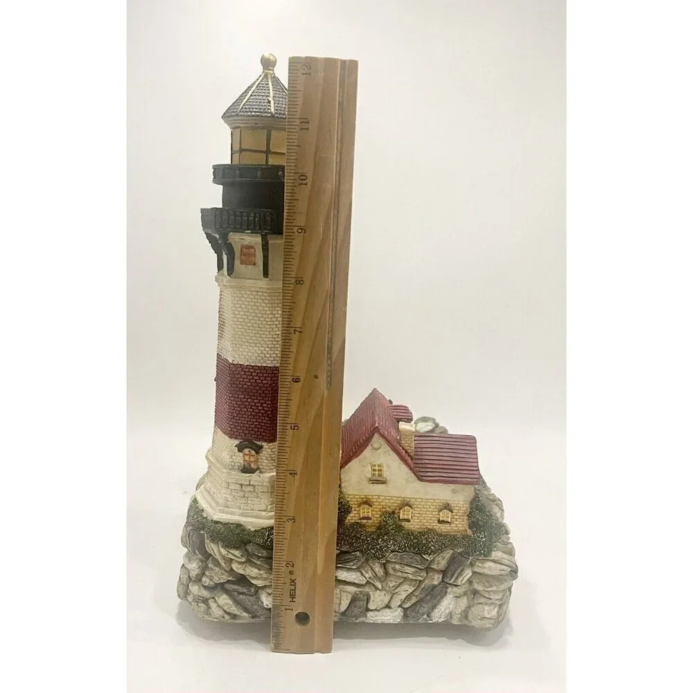 Lighthouse Reef Tabletop Decor 12” Music Box New England Keeper Harbor Cape READ